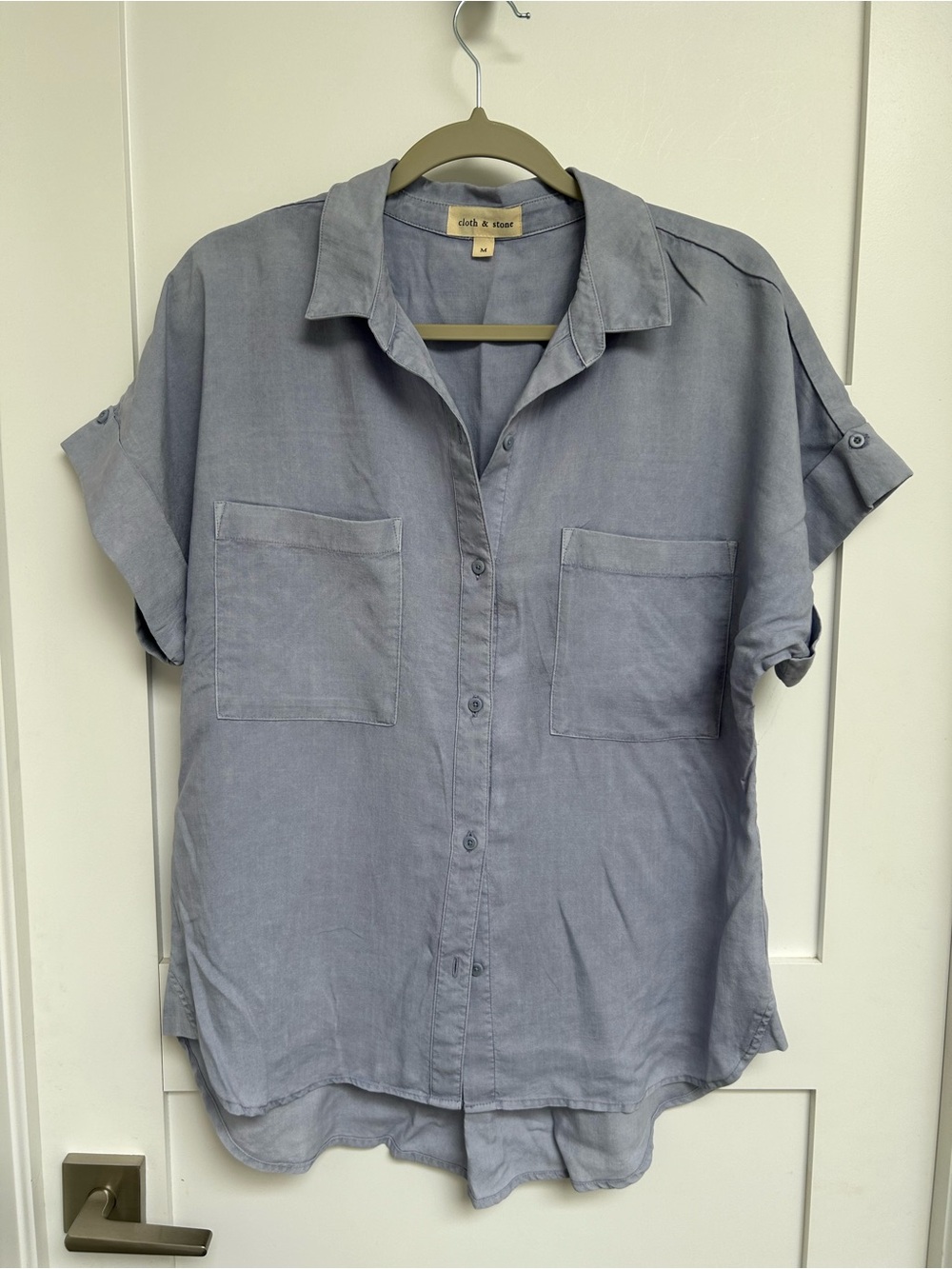 💠 cloth & stone Light Blue Short Sleeve Button -Down Shirt